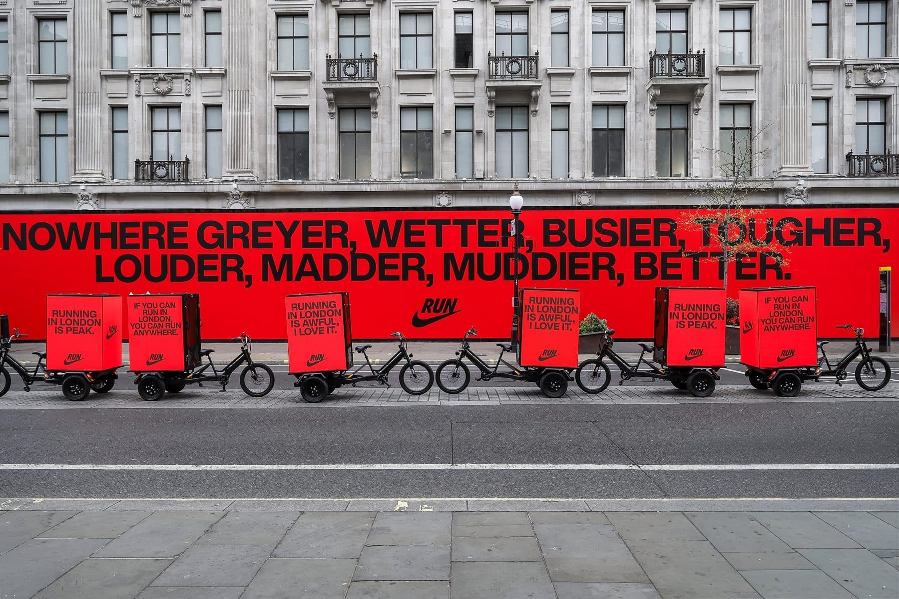 Nike Digital AdBike with RunTown creative in central London