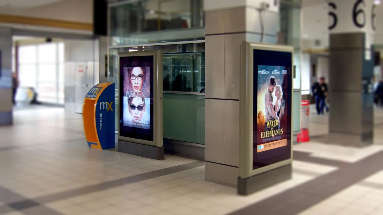 6-sheet billboard panel at a UK bus stop
