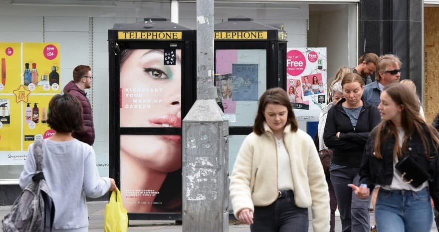 Kiosk / Phone Box billboard advertising in Leeds