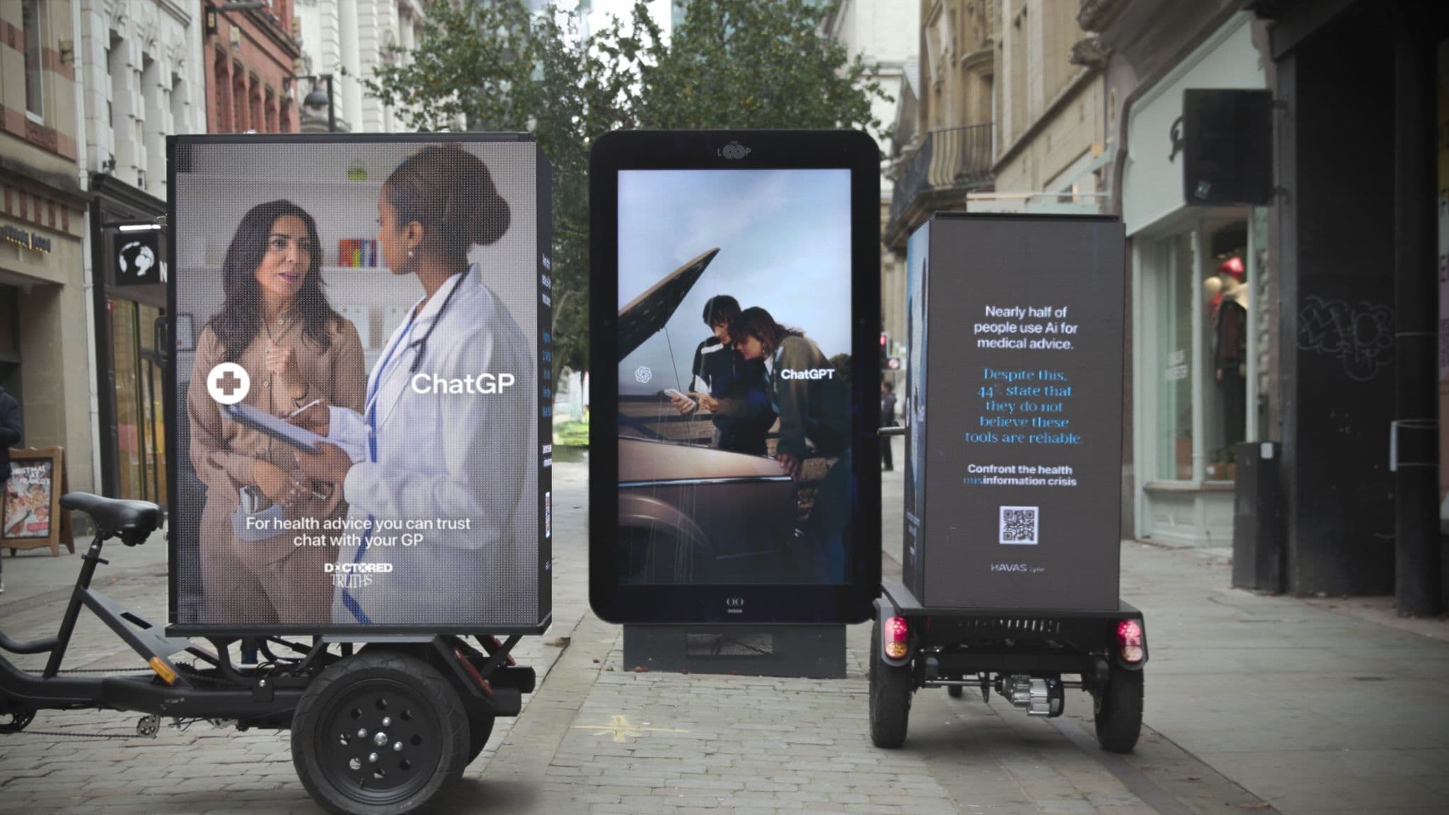 AI powered digital advertising bike in London Zone 1
