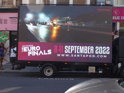 Euro Finals digital ad van - mobile billboard regulations and council bylaws UK