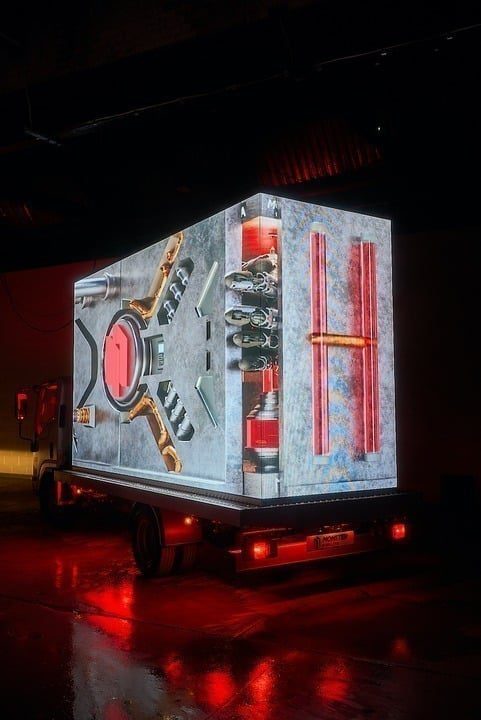 28sqm digital ad van used for mobile billboard advertising campaigns