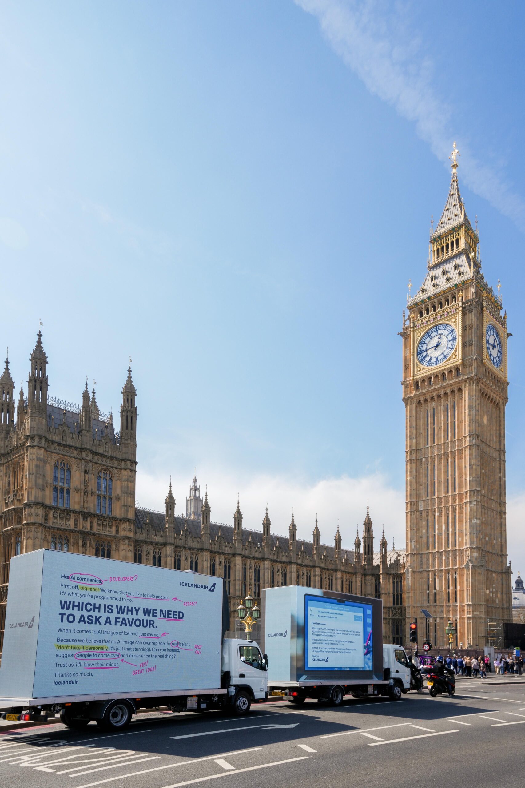 Digital AdVan mobile billboard campaign close-up