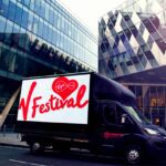 Digital ad van used for mobile billboard advertising campaigns for VFestival by Mobile BillBoards